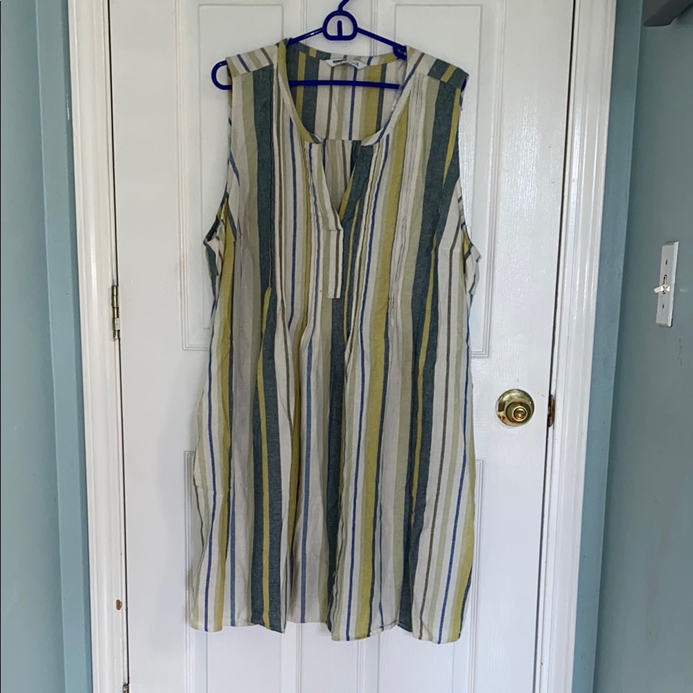 Sonoma Striped Sleeveless Dress with pockets